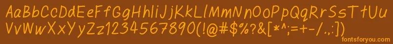 HotAugustNight Font – Orange Fonts on Brown Background
