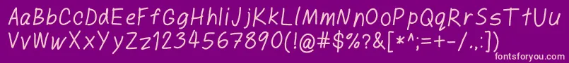 HotAugustNight Font – Pink Fonts on Purple Background