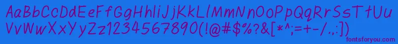 HotAugustNight Font – Purple Fonts on Blue Background