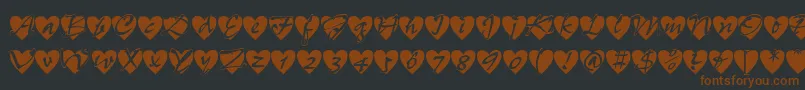 Allheart Font – Brown Fonts on Black Background