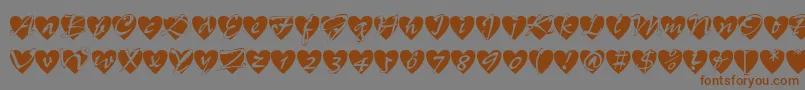 Weitere Informationen zur Allheart-Schriftart Allheart-Schriftart – Braune Schriften auf grauem Hintergrund