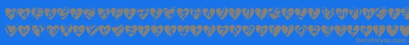 Allheart-Schriftart – Graue Schriften auf blauem Hintergrund