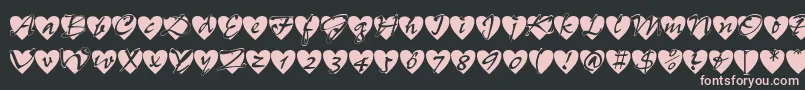 Allheart Font – Pink Fonts on Black Background