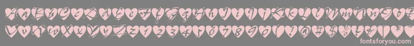 Allheart Font – Pink Fonts on Gray Background