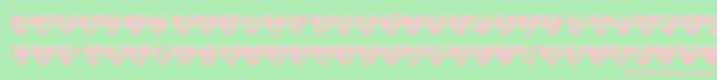 Allheart Font – Pink Fonts on Green Background