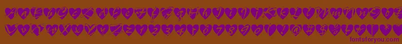 Allheart Font – Purple Fonts on Brown Background