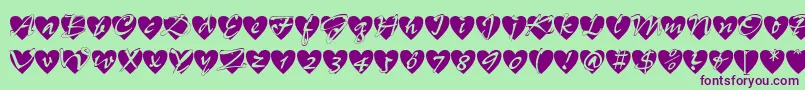 Allheart Font – Purple Fonts on Green Background