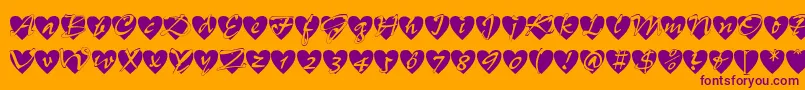 Allheart Font – Purple Fonts on Orange Background