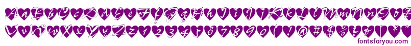 Allheart Font – Purple Fonts on White Background