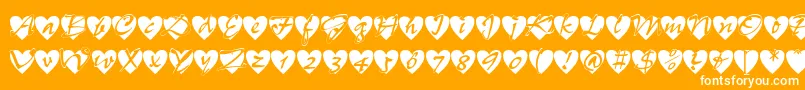 Allheart Font – White Fonts on Orange Background