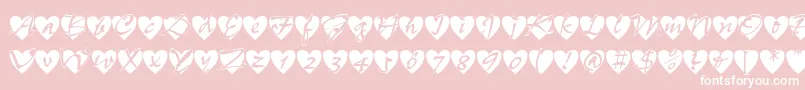 Allheart-Schriftart – Weiße Schriften auf rosa Hintergrund