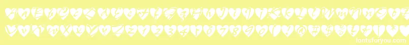 Allheart Font – White Fonts on Yellow Background