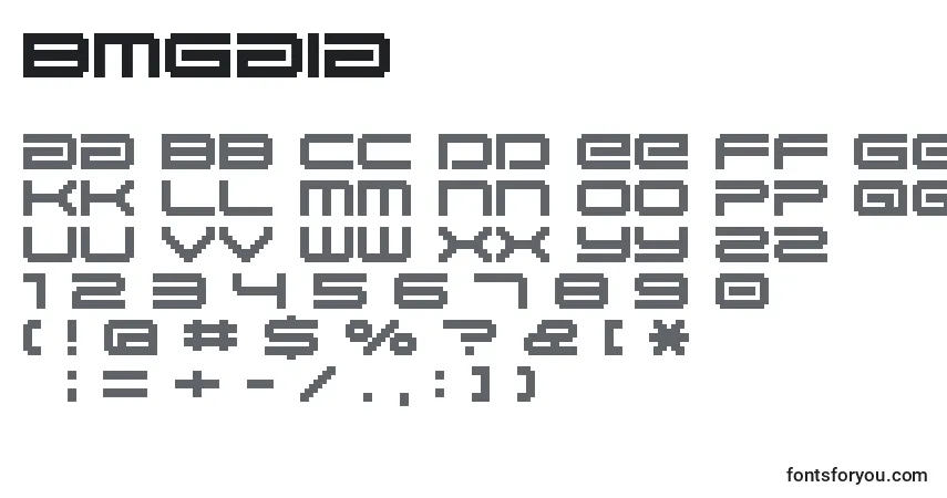 Schriftart Bmgaia – Alphabet, Zahlen, spezielle Symbole