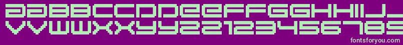 Bmgaia Font – Green Fonts on Purple Background