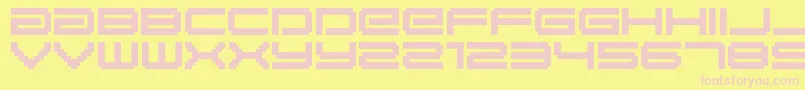 Bmgaia Font – Pink Fonts on Yellow Background