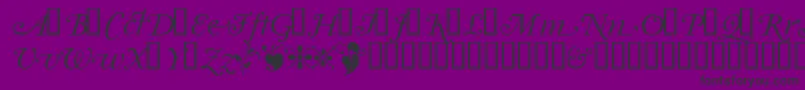 Garrymondrianswashsh Font – Black Fonts on Purple Background