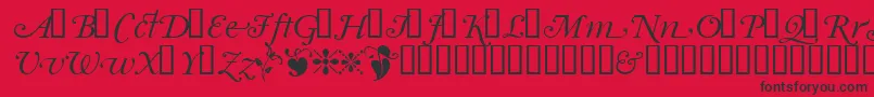 Garrymondrianswashsh Font – Black Fonts on Red Background