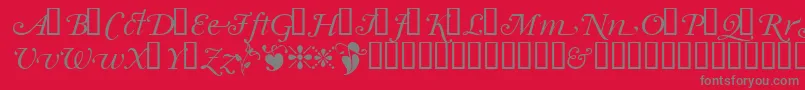 Garrymondrianswashsh Font – Gray Fonts on Red Background