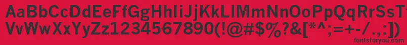 NewsGothicMtBold Font – Black Fonts on Red Background