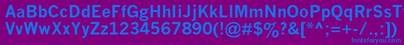 NewsGothicMtBold Font – Blue Fonts on Purple Background