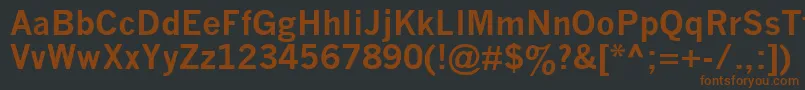 Шрифт NewsGothicMtBold – коричневые шрифты на чёрном фоне