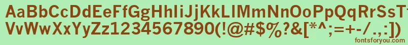 NewsGothicMtBold Font – Brown Fonts on Green Background