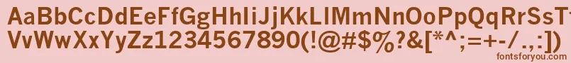 NewsGothicMtBold Font – Brown Fonts on Pink Background