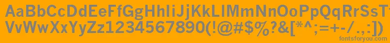 NewsGothicMtBold Font – Gray Fonts on Orange Background