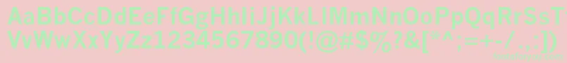 NewsGothicMtBold Font – Green Fonts on Pink Background