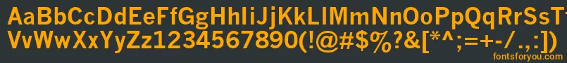 NewsGothicMtBold Font – Orange Fonts on Black Background