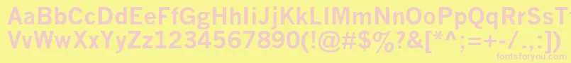 NewsGothicMtBold Font – Pink Fonts on Yellow Background