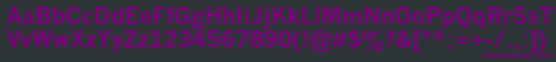 Czcionka NewsGothicMtBold – fioletowe czcionki na czarnym tle