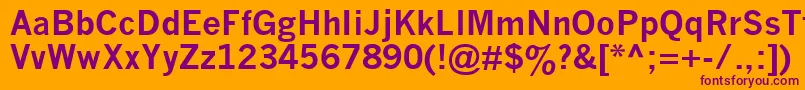 NewsGothicMtBold Font – Purple Fonts on Orange Background