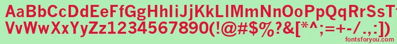 NewsGothicMtBold Font – Red Fonts on Green Background