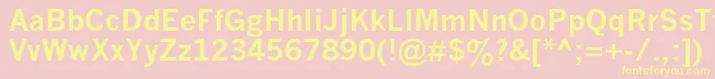 NewsGothicMtBold Font – Yellow Fonts on Pink Background