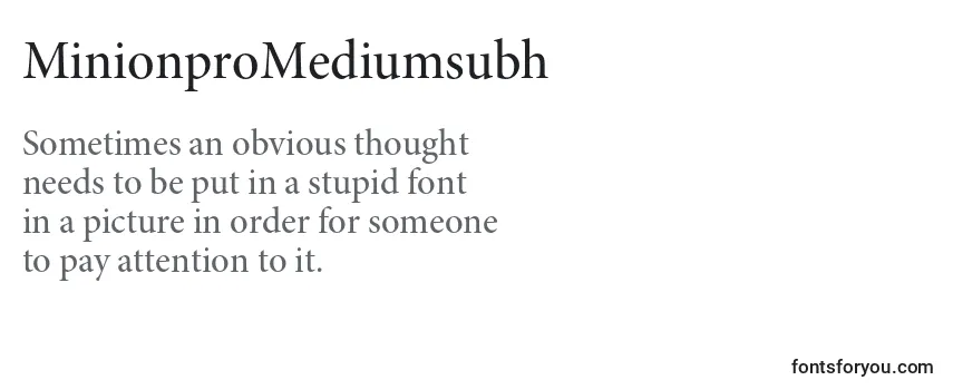Review of the MinionproMediumsubh Font