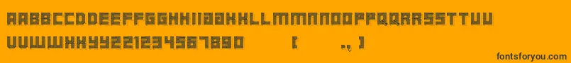 Maze Font – Black Fonts on Orange Background