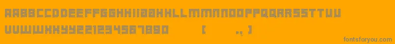 フォントMaze – オレンジの背景に灰色の文字
