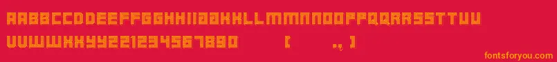 Maze Font – Orange Fonts on Red Background
