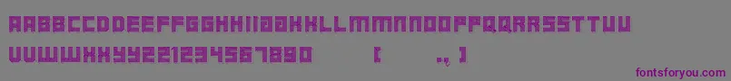 Maze Font – Purple Fonts on Gray Background