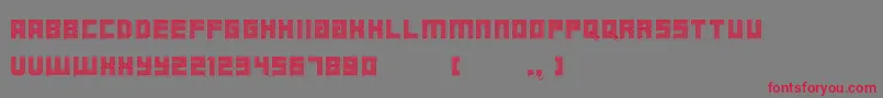 Maze Font – Red Fonts on Gray Background