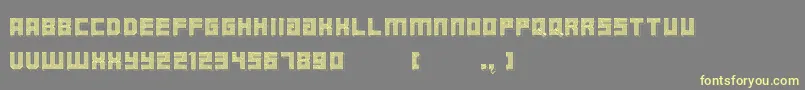 Maze Font – Yellow Fonts on Gray Background