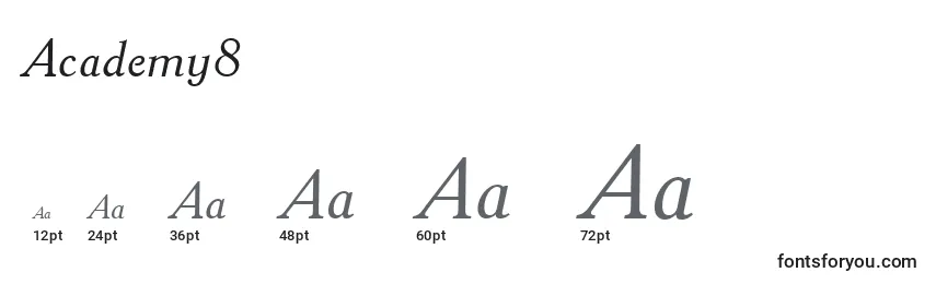 Academy8 Font Sizes