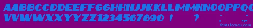 IntransitiveItalic Font – Blue Fonts on Purple Background