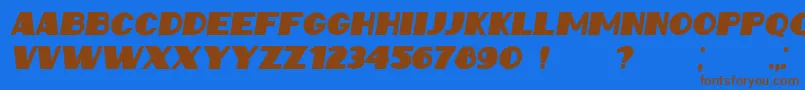 IntransitiveItalic Font – Brown Fonts on Blue Background