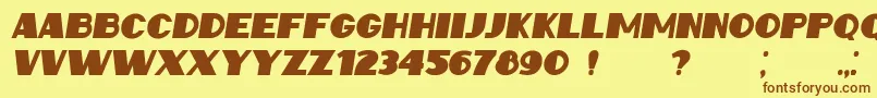 IntransitiveItalic Font – Brown Fonts on Yellow Background