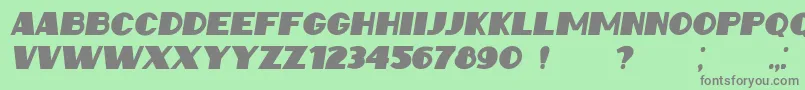 Fonte IntransitiveItalic – fontes cinzas em um fundo verde