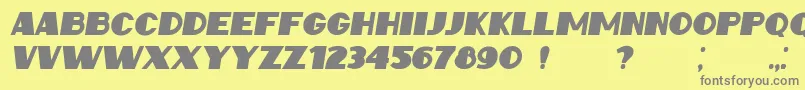IntransitiveItalic Font – Gray Fonts on Yellow Background