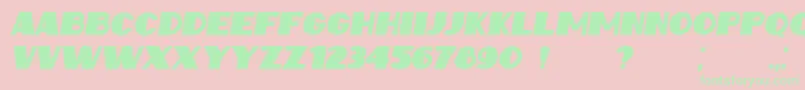 IntransitiveItalic Font – Green Fonts on Pink Background