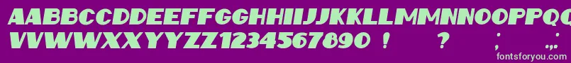 IntransitiveItalic Font – Green Fonts on Purple Background